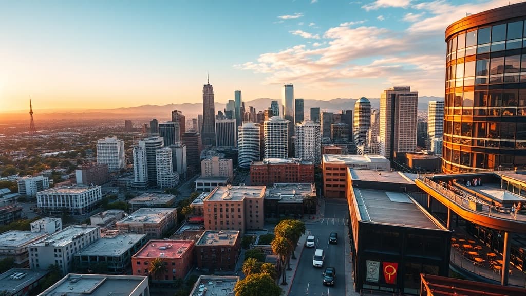 Digital nomad working remotely in Los Angeles with reliable eSIM internet connectivity