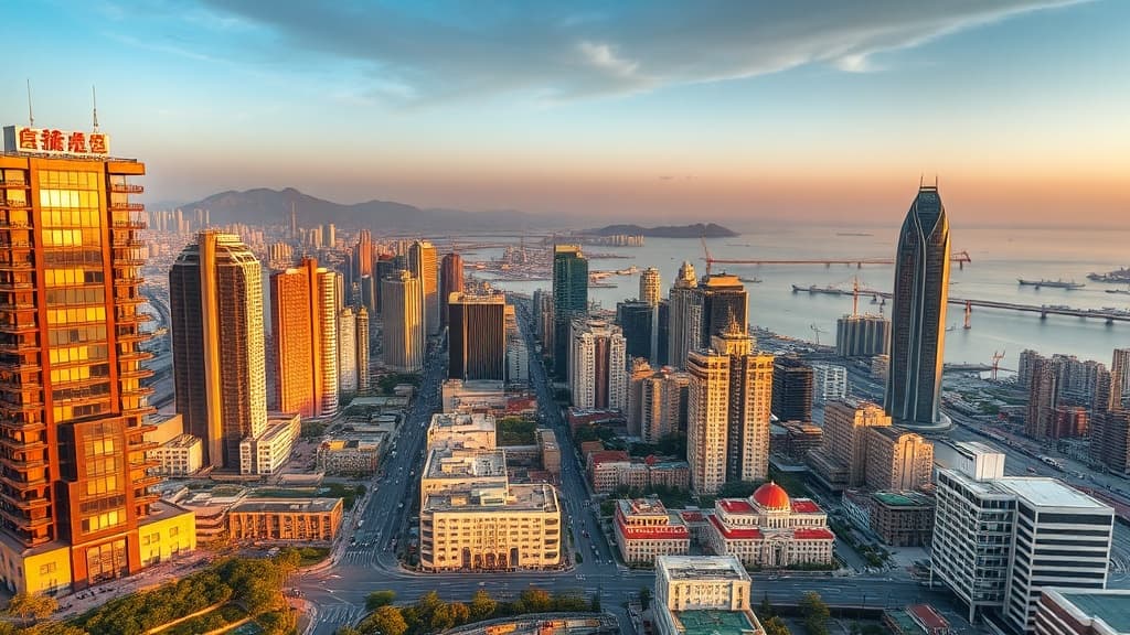 Digital nomad working remotely in Qingdao with reliable eSIM internet connectivity