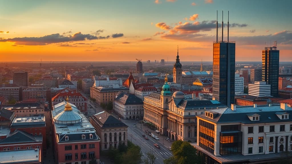 Digital nomad working remotely in Warsaw with reliable eSIM internet connectivity