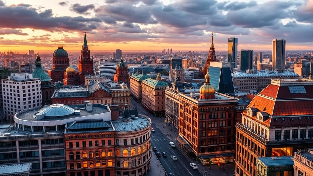 Digital nomad working remotely in Moscow with reliable eSIM internet connectivity