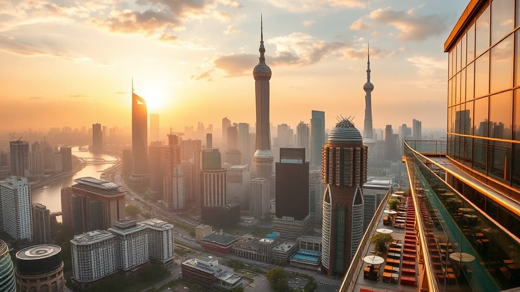 Digital nomad working remotely in Shanghai with reliable eSIM internet connectivity